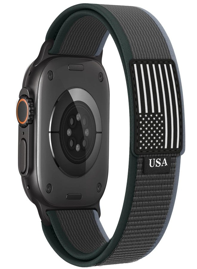 سوار Trail Loop - متوافق مع سوار Apple Watch Ultra 2/Ultra Bands 49 مم 45 مم 44 مم للرجال والنساء، حزام رياضي مضفر مرن منسوج لـ iWatch Ultra 2، iWatch Ultra Series 10 46 مم SE/9/8/7/6/5/4 - Image 1