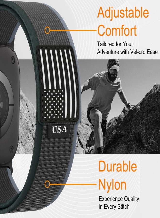 سوار Trail Loop - متوافق مع سوار Apple Watch Ultra 2/Ultra Bands 49 مم 45 مم 44 مم للرجال والنساء، حزام رياضي مضفر مرن منسوج لـ iWatch Ultra 2، iWatch Ultra Series 10 46 مم SE/9/8/7/6/5/4 - Image 5