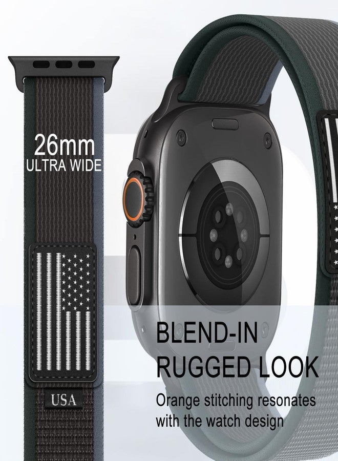 سوار Trail Loop - متوافق مع سوار Apple Watch Ultra 2/Ultra Bands 49 مم 45 مم 44 مم للرجال والنساء، حزام رياضي مضفر مرن منسوج لـ iWatch Ultra 2، iWatch Ultra Series 10 46 مم SE/9/8/7/6/5/4 - Image 4