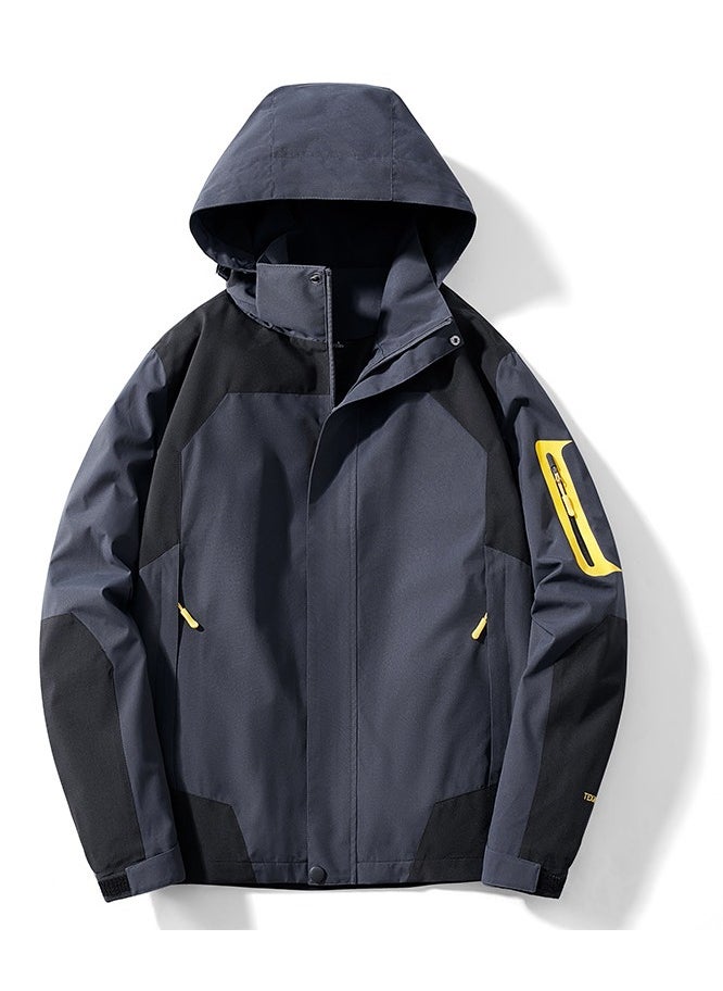 NIBEMINENT Waterproof Rain jacket Lightweight Active Outdoor Raincoat with Removable Hood Unisex  - Image 1