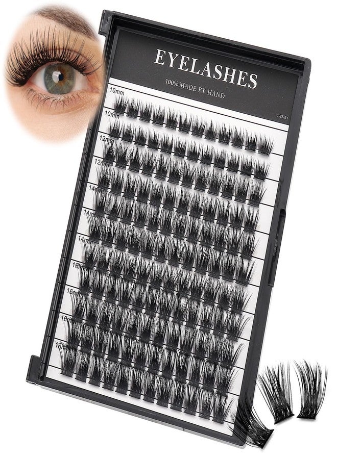 Bodermincer 132pcs 8-10-12-14mm Mixed D Curl Big Capacity Wide Cluster Eyelash Extension Eyelashes Individual Cluster Eye Lashes Professional Makeup Grafting Fake False Eyelashes (10-12-14-16mm Mixed) - Image 2