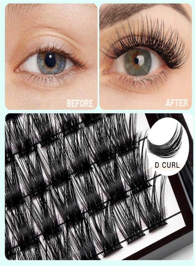 Bodermincer 132pcs 8-10-12-14mm Mixed D Curl Big Capacity Wide Cluster Eyelash Extension Eyelashes Individual Cluster Eye Lashes Professional Makeup Grafting Fake False Eyelashes (10-12-14-16mm Mixed) - Image 4