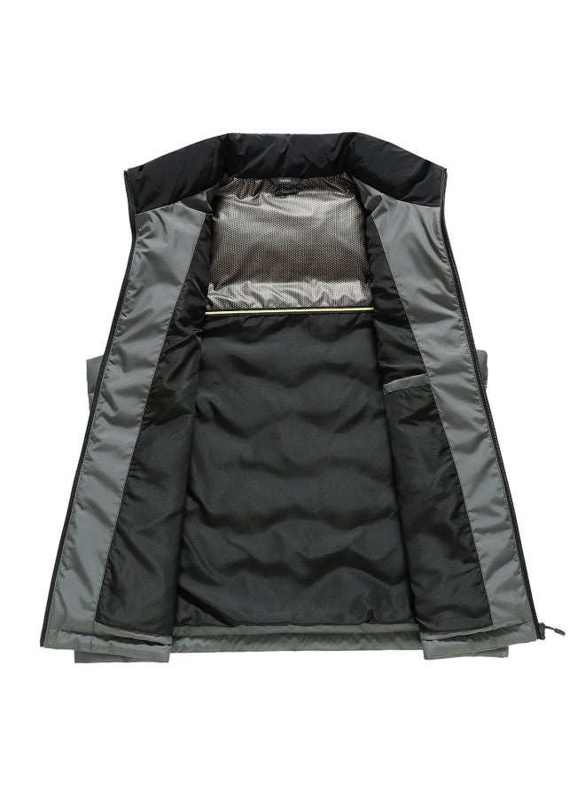 YaYa Sleeveless Vest Jacket Versatile Slim-fit Winter Warm Stand Collar Duck Down Vest - Image 3