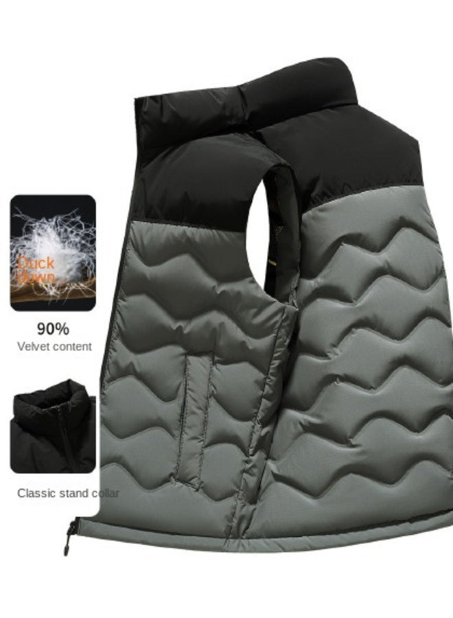 YaYa Sleeveless Vest Jacket Versatile Slim-fit Winter Warm Stand Collar Duck Down Vest - Image 1