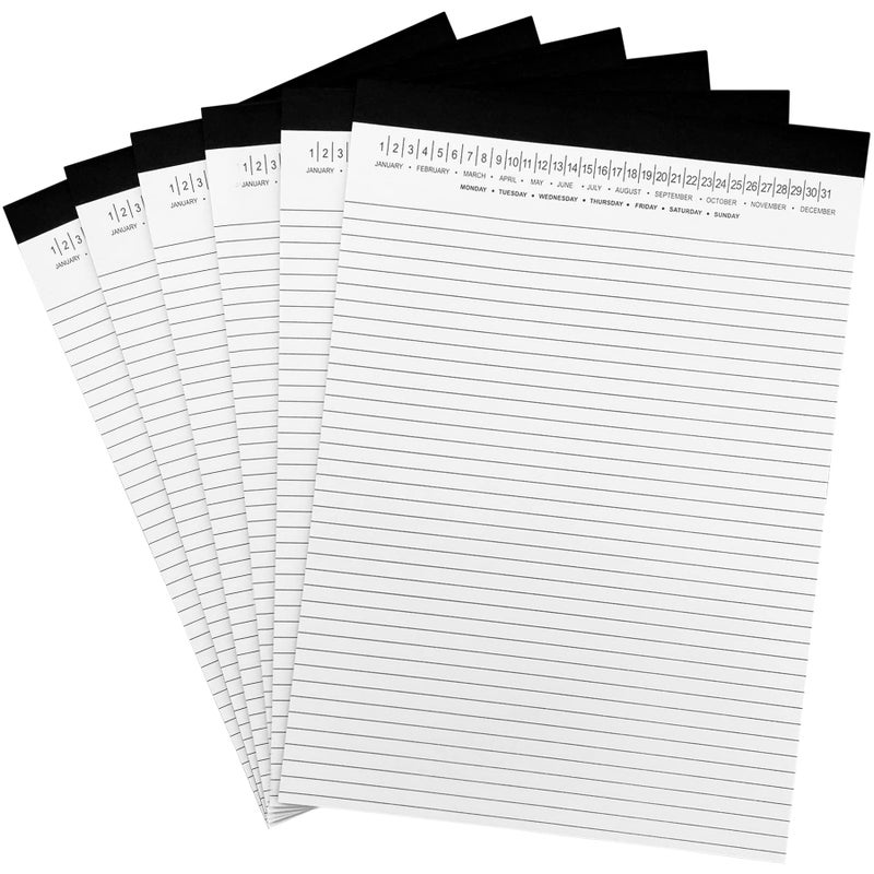 Uzant 6 Pack Legal Pads 8.5" x 11" Note Pads with Date on Top, 50 Sheets Lined Paper Writing Pads, Narrow Ruled White Notepad Notebook for Office Business School College Supplies - Image 5