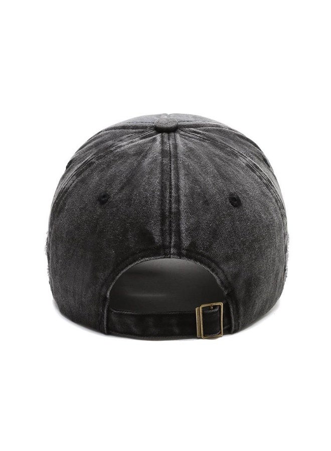 Soft Vintage Embroidered Baseball Cap grey - Image 3