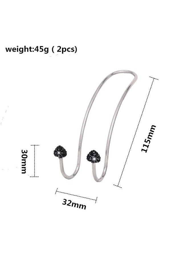 Generic - 2 Pack Car Back Seat Headrest Hanger Holder Hooks Black - Image 1
