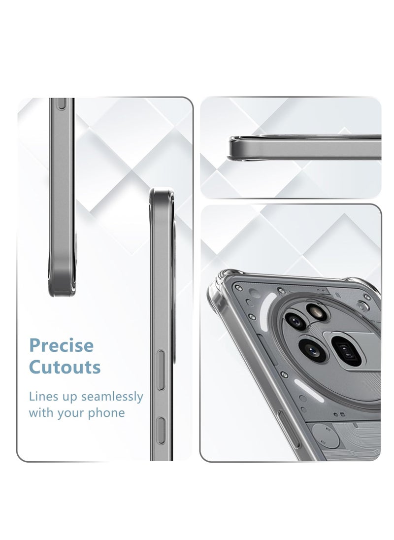 Houmt Nothing Phone 3a Pro Case Cover Soft Silicone Anti Yellowing Clear Case with 2-Pack Nothing Phone 3a Pro Screen Protector Tempered Glass Film High Transparency Anti-Scratch Glass For Nothing Phone 3a Pro  - Image 5