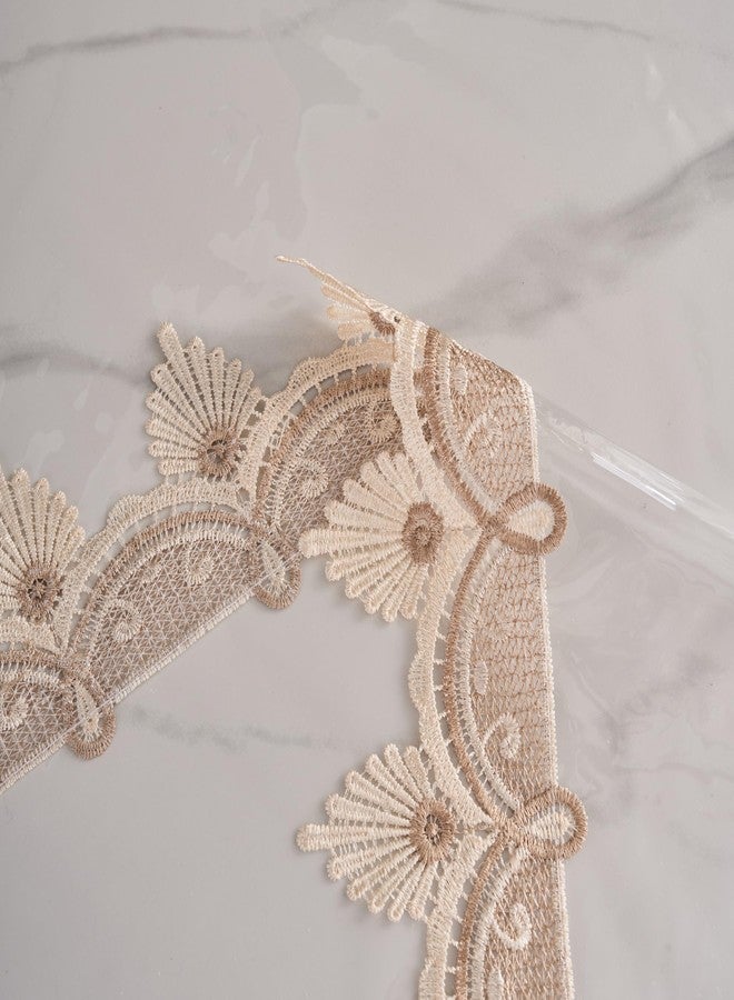 Pioggia غطاء طاولة شفاف من الفينيل، مقاوم للماء والزيوت، مصنوع من مادة PVC، غطاء طاولة شفاف (قطر 48 بوصة) - Image 5