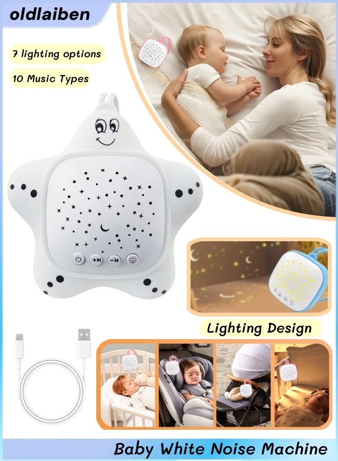oldlaiben Baby White Noise Machine,Baby Sleep Sound Player,Portable Sound Machine for Baby Adult, Auto-Off Timer,USB Rechargeable,10 Soothing Sound,for Baby, Travel, Nursery and On The Go,Baby Gifts,Noise Canceling for Sleeping - Image 1