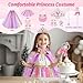 FunMission Princess Dress Up for Little Girl Toys 9Pcs Christmas Costumes for Kids Princess Costume Girls Dress up Clothes for Play Princess Cape with Crown Present for Ages 3 - Image 4