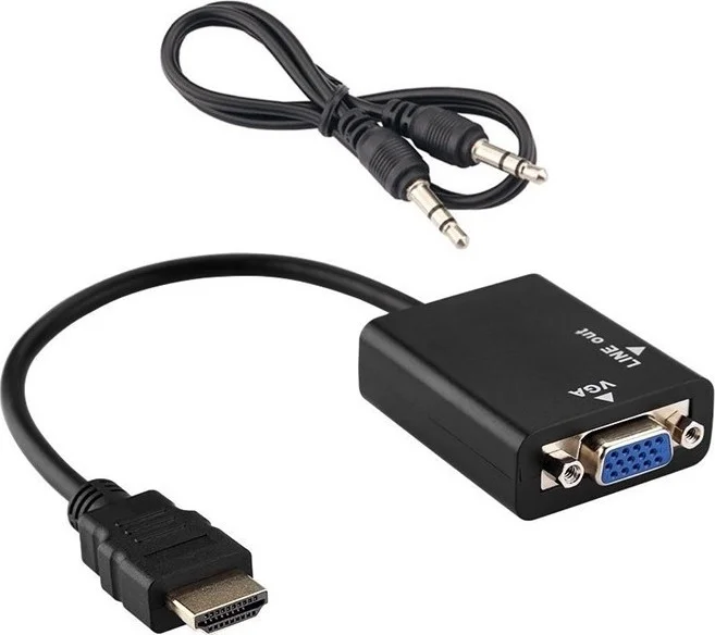 CONCORD C-845 HDMI To VGA Adapter (25CM) + Aux Cable (50CM)