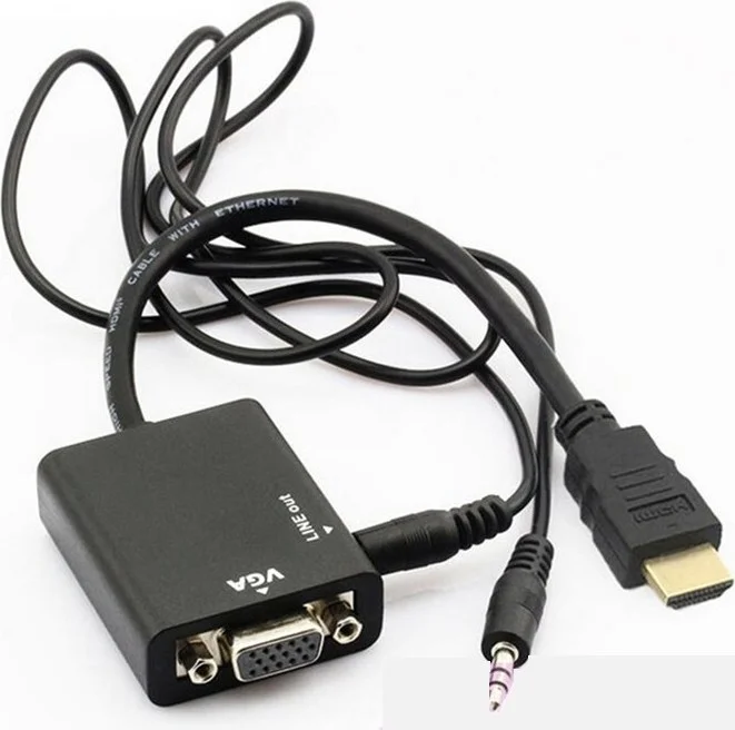 CONCORD C-845 HDMI To VGA Adapter (25CM) + Aux Cable (50CM)