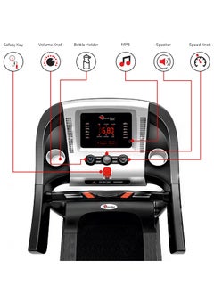 PowerMax Fitness Fitness Tdm-100M (4Hp Peak) Multi-Function Treadmill For Home Use With Massager 【Max User Wt. 105Kg | 6 Level Incline | Top Speed:14.8 Km/Hr | Spring Resistance】  - Image 3
