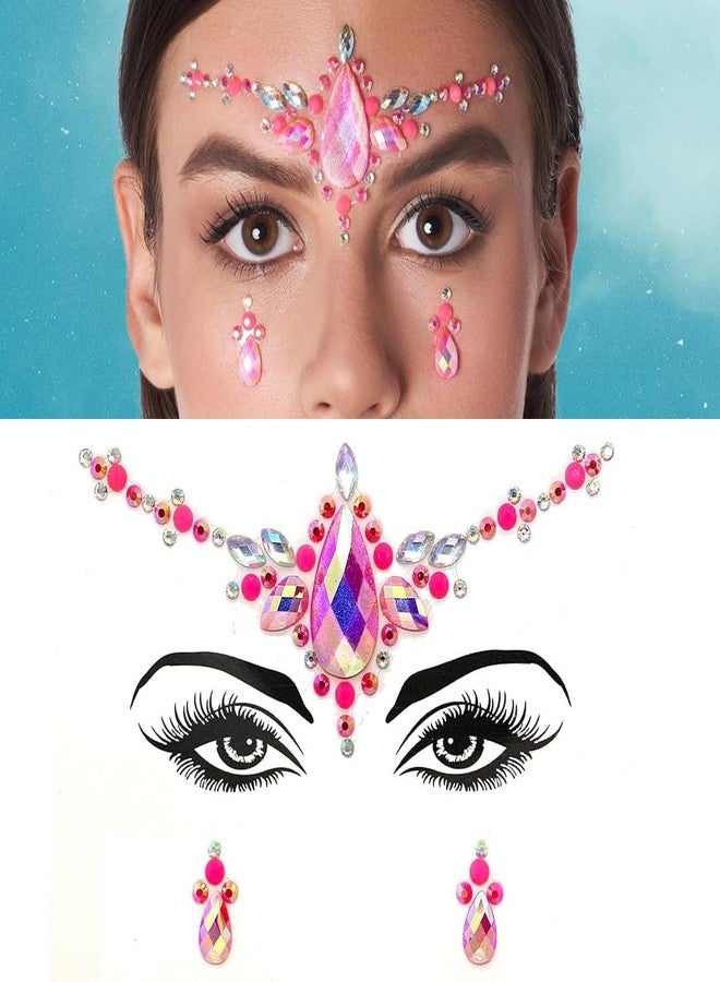 ماي كرييت MAYCREATE® ملصقات مجوهرات لتزيين الوجه من أحجار الراين للنساء والفتيات، ملصقات مكياج دموع حورية البحر، زينة عيون مؤقتة للفنانين، مجوهرات كريستالية للوجه للمهرجانات والحفلات والحفلات الصاخبة (1) - Image 1