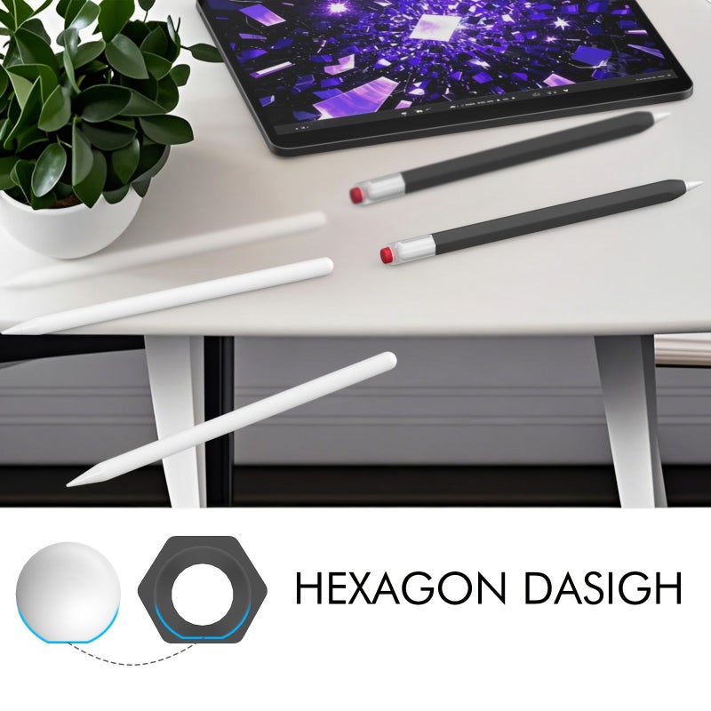حافظة صفراء لـ Apple Pencil Pro و Apple Pencil الجيل الثاني مع شحن مغناطيسي ودعم النقر المزدوج والضغط واللمس الاهتزازي - Image 4