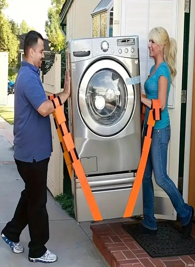 JAGDIV 2-Person Lifting and Moving Straps Lift Move and Carry Furniture Appliances Mattresses Lifting & Moving Straps with Free Mover's Rubber Band - Image 3
