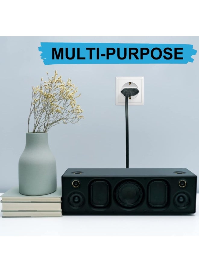 6 حزمة محول التوصيل الأوروبي, الولايات المتحدة إلى أوروبا محول التوصيل, المحول الأوروبي نوع C محول التوصيل, محول السفر أوروبا, محول الطاقة (أبيض) محول الطاقة (أبيض) - Image 2