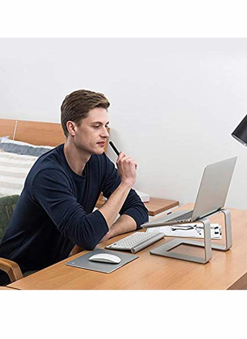 SYOSI - Metal Aluminum Mouse Pad, Smooth Ultra-Thin Hard Mouse pad for Office and Games, Double-Sided Waterproof, Fast and Precise Control of Laptop, Computer and Personal Computer Mouse pad (Silver) - Image 1