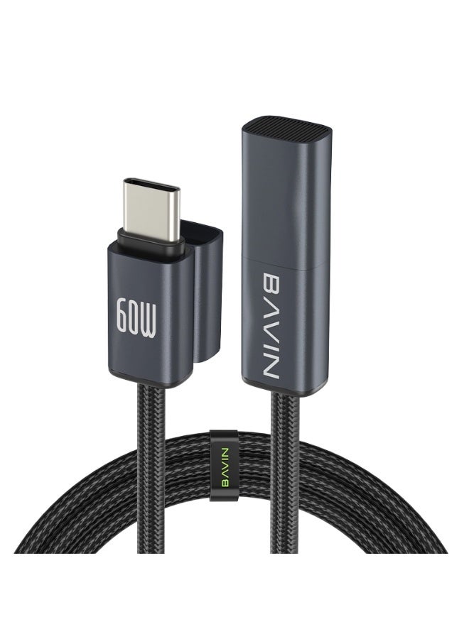 بافين كابل شحن سريع من بافين بقوة 60 واط، من نوع USB-C إلى USB-C، يدعم تقنية PD لتوصيل الطاقة، كابل نقل بيانات عالي السرعة، تصميم متين من النايلون المضفر، موصلات معدنية قوية، كابل USB-C مقاوم للتشابك للهواتف الذكية والأجهزة اللوحية وأجهزة الكمبيوتر المحمولة وبنوك الطاقة وغيرها - Image 3