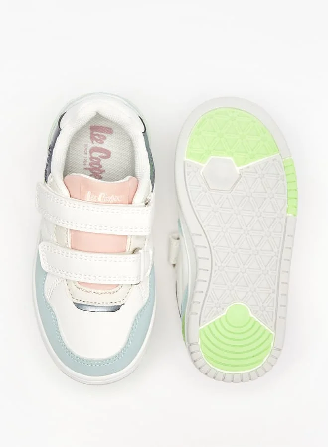 لي كوبر Girls Colourblock Shoes with Hook and Loop Closure
