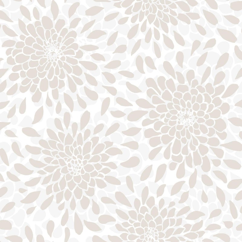 RoomMates RMK11480WP Beige Glitter Toss The Bouquet Peel and Stick Wallpaper