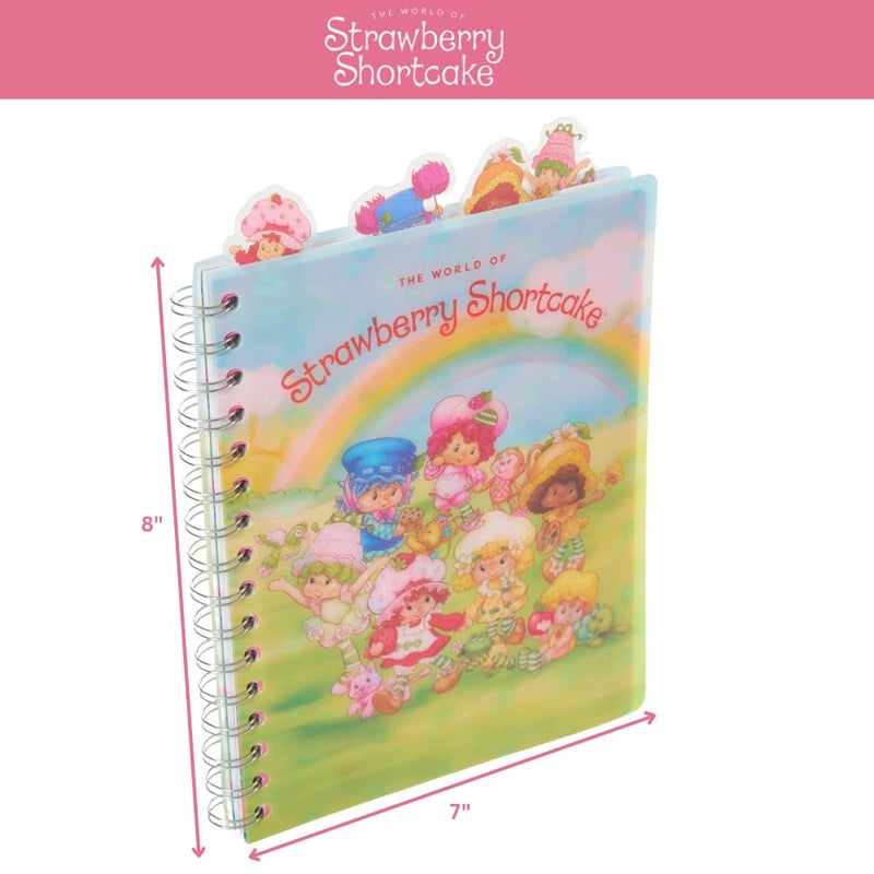Innovative Designs Strawberry Shortcake Tab Journal Notebook with Gel Pens, Spiral Bound Notebook and Pencil Case Set, 96 Lined Pages, 8 x 7 - Image 3