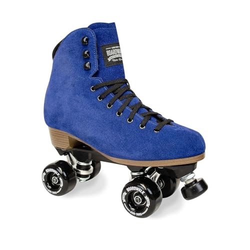Sure-Grip Boardwalk Unisex Outdoor Roller Skates Material of Leather, Rubber, Suede & Aluminum Trucks | Comfortable, Extra Long Laces - Suitable for Beginners (Blueberry Plus, Mens 5 / Womens 6) - Image 1