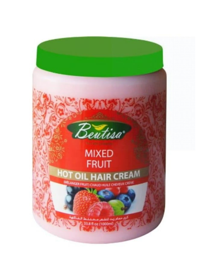 BEUTISA Mixed Fruit Hot Oil Hair Cream Pink,Red,Green 1000 ML
