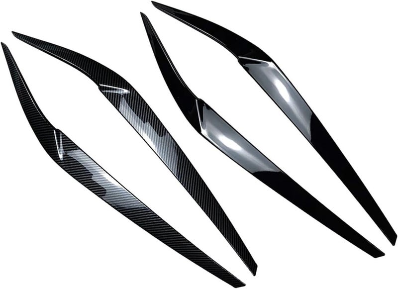 DEMULAX Carbon Fiber Headlight Eyebrow Trim for BMW 5 Series - Image 4