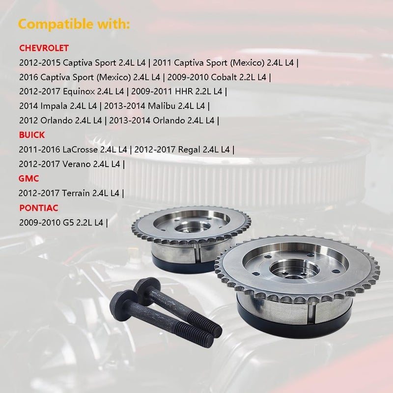 LLNSEAUTO Intake Exhaust Camshaft Sprocket Phaser Set - Image 3