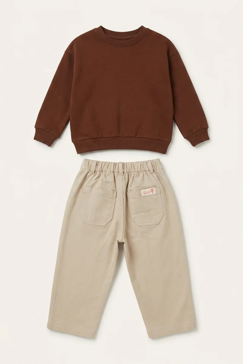 ديفاكتو Baby Boy Sweatshirt Sweatpants 2 Piece Set