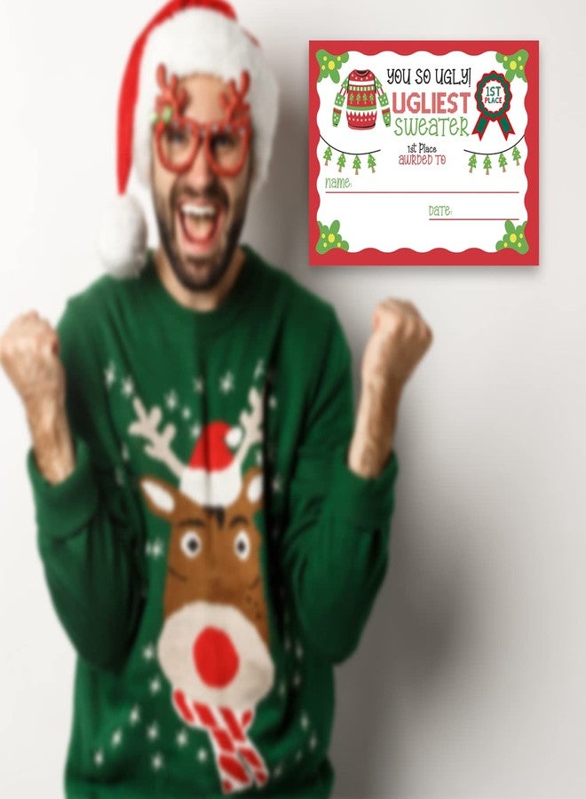 Muruseni Ugly Christmas sweater voting suit, Ugly Sweater Party Christmas Party, Tacky Christmas Party-1 Sign,1Awards and 50 Guessing Cards（43C） - Image 3