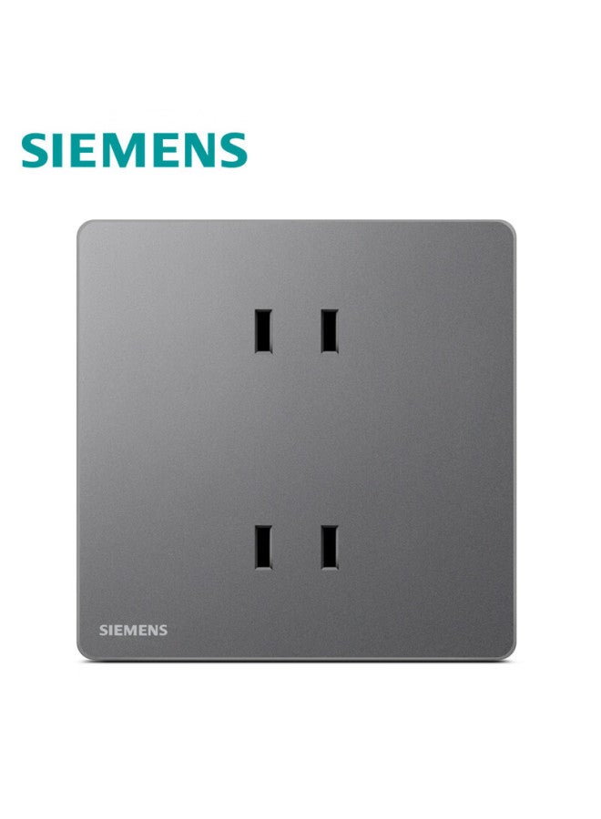 Siemens Socket Panel, 10a Four-hole Socket, Slim Concealed Socket, Yucai Starry Night Gray 5ub40123nc06 - Image 1