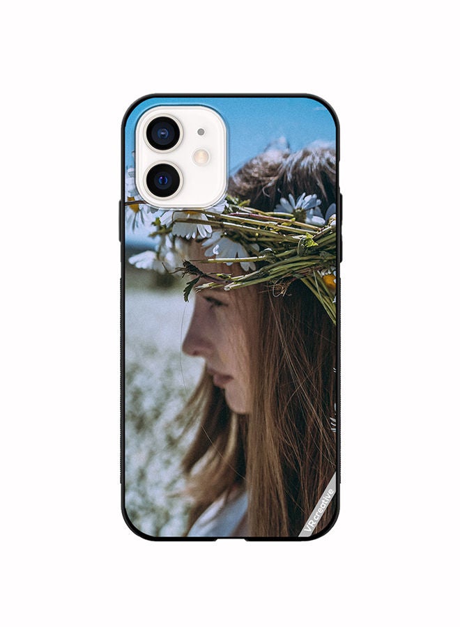 VR CREATIVE Protective Case Cover For Apple iPhone 11 Girl With Flower Crown Design Multicolour - Image 1