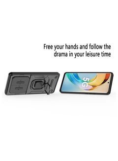 X-level Case Cover for Honor X9b 5G/Honor X50 with Slide Camera Cover Shockproof Metal Ring Stand Protective Back Cover  - Image 3
