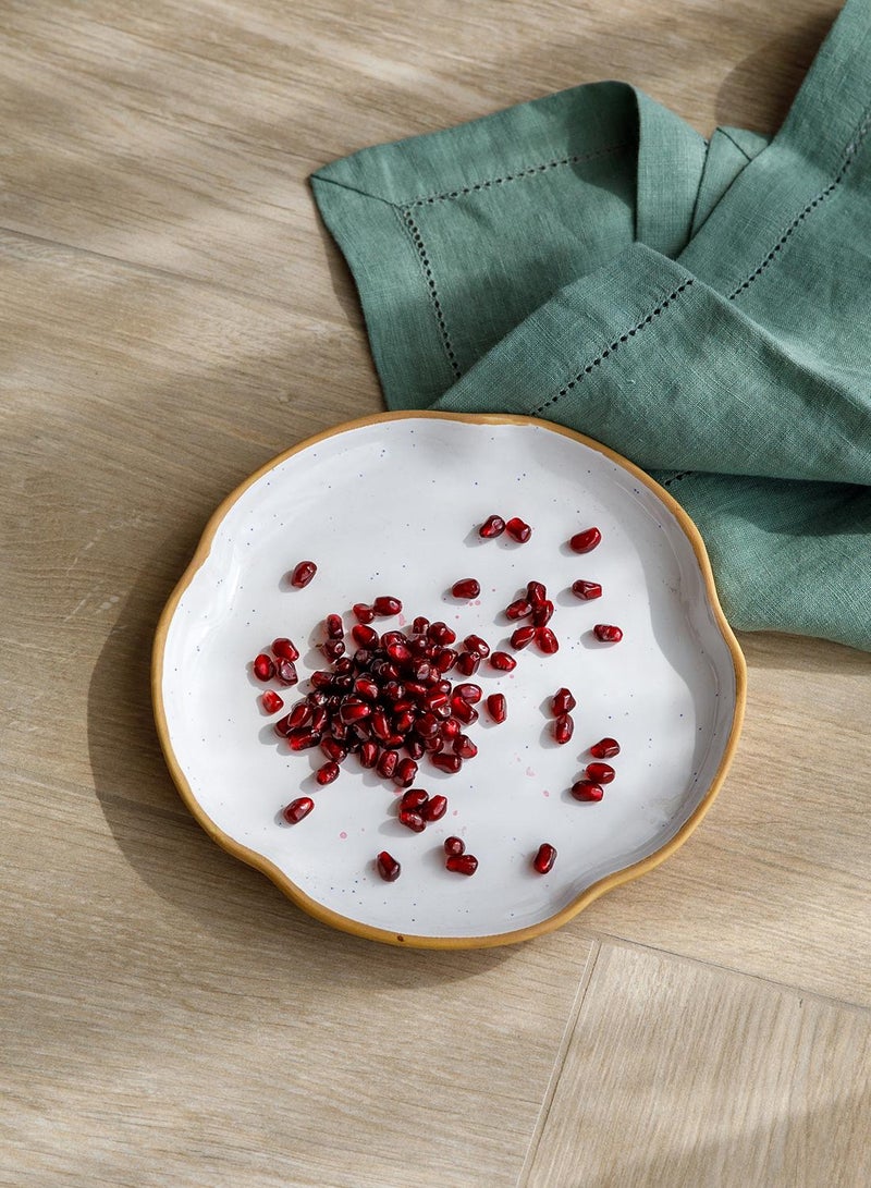 Curate Home Sky Side Plates White - Set of 4 - Ceramic Stoneware - Image 1