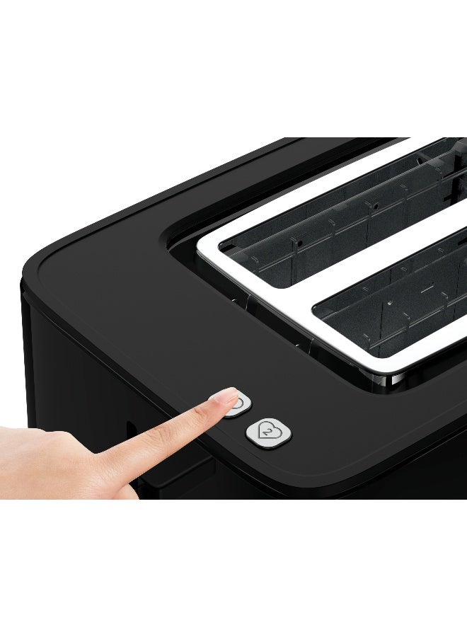 Tefal Toaster | SmartN'Light Digital Toaster | 2 Slots | 7 Levels of Toasting | Defrot and Reheat Functions | Settings Saving Function | Safe to Touch |   2 Years Warranty 850 W TT640840 Onyx Black - Image 5