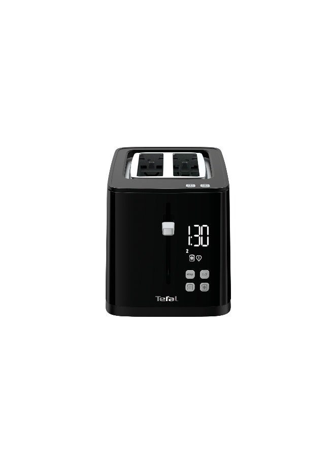 Tefal Toaster | SmartN'Light Digital Toaster | 2 Slots | 7 Levels of Toasting | Defrot and Reheat Functions | Settings Saving Function | Safe to Touch |   2 Years Warranty 850 W TT640840 Onyx Black - Image 2