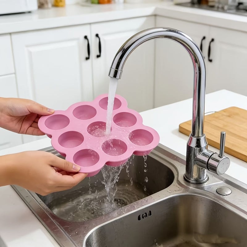 Pink Cylinder Cake Baking Mold Chocolate Pudding Jelly Mold 9 Cavities - Image 4