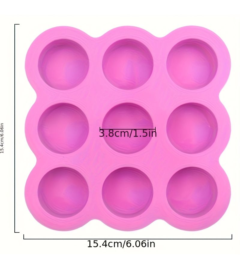 Pink Cylinder Cake Baking Mold Chocolate Pudding Jelly Mold 9 Cavities - Image 5