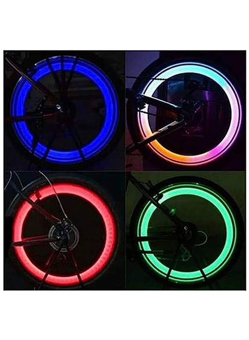 fluorescent  Car & Motorcycle & Bicycle Wheel Tires Valves Cover Light Up - 5 Pcs - Image 2