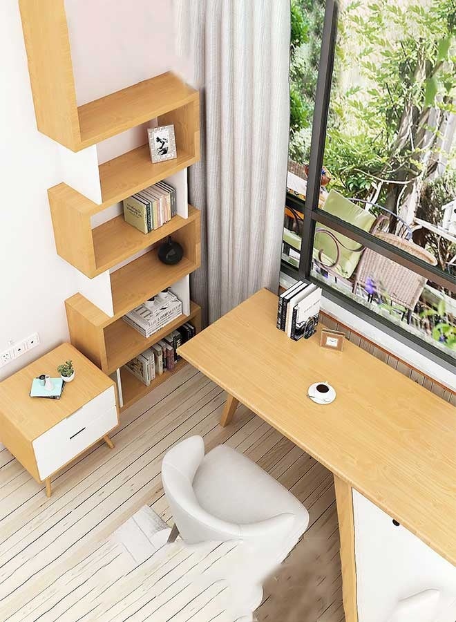 رَوَائِد ورق جدران بتصميم خشب الجوز 45×500 سم – بلون خشب أصفر، لاصق ذاتي وقابل للإزالة، لتغليف الخزائن والمكاتب والدولايب – لفة فينيل بنقش حبيبات الخشب - Image 4