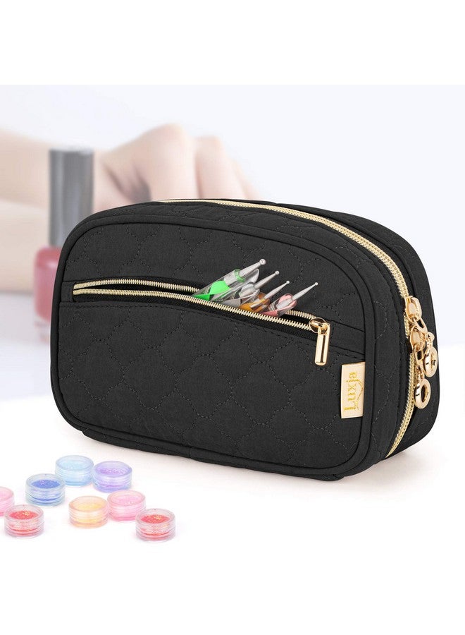 LUXJA Nail Polish Case Holds 10 Bottles (15Ml 0.5 Fl.Oz) Nail Polish Organizer With Zipper Pockets (Bag Only) Black  - Image 4