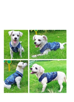 Pets Clothes Dog Jacket Jean Top Coat 