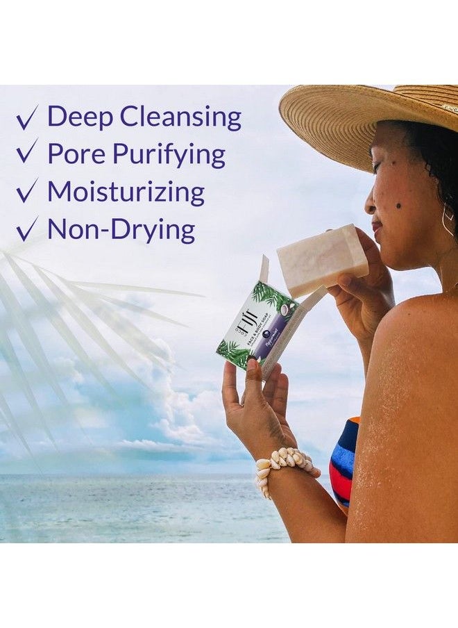 Organic Fiji - "Coco Fiji Soap Bar For Face And Body Infused With Organic Coconut Oil Peppermint Essential Oil Natural Soap For Moisturizing & Pore Purifying Skin 7 Oz Pack Of 2 " - Image 1