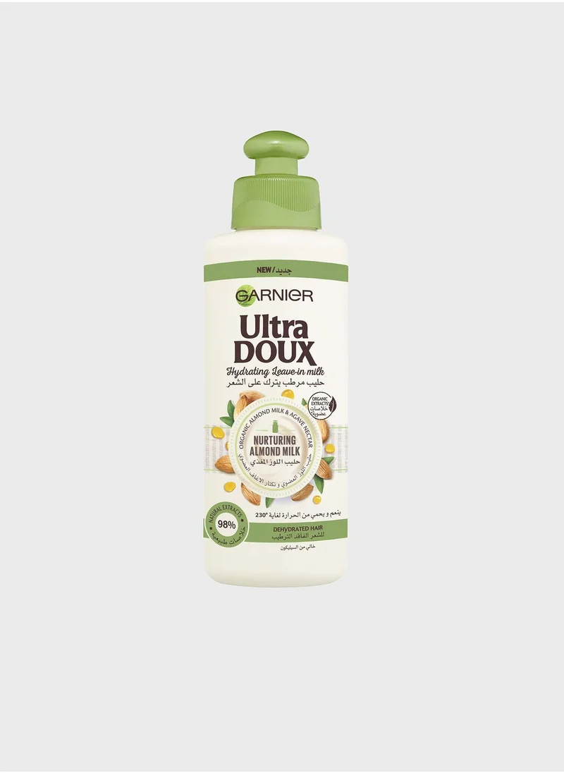 Garnier Ultra Doux - Almond Milk Hydrating Leave-In Milk 200ml + Leave-In Milk 200ml, Savings 31%