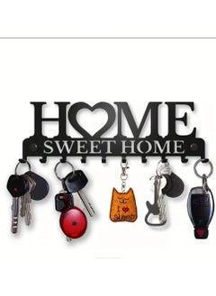 LDQ 1 Pc Metal Key Holder-Wall-Mounted Storage Rack With Decorative Hooks, Rust-Resistant Organizer Entry way hall way, Vehicle Keys, Car, Works, Store House, Coat, Hat, Raincoat, Bag, Easy install  - Image 1