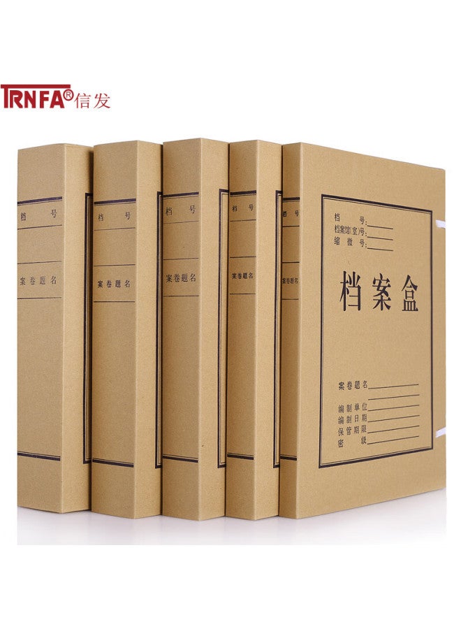 Trnfa Tn-Da3003 Imported Acid-Free Thick Cowhide Paper File Box/A4 Document Box 10-Pack Acid-Free Information Box/Classic Pure Pulp 3Cm Wide - Image 1