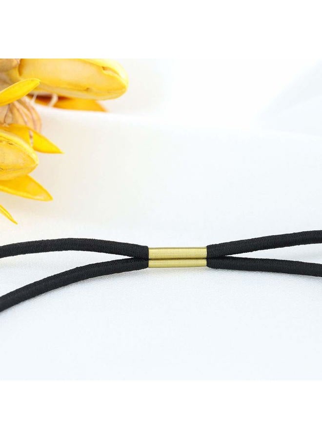 Yalice Elastic Flower Head Chain Gold Leaf Headband Hair Acessories for Women and Girls - Image 5